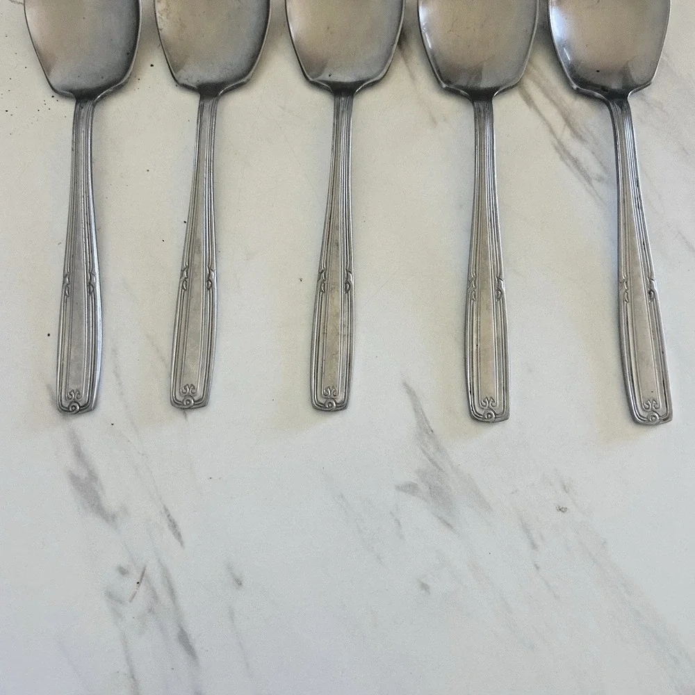 Solingen Germany Krusius‎ Springrose Stainless Soup Spoon 6